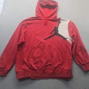 Nike Air Jordan Mens 3XL Y2K Large Big Jumpman Red Hoodie Streetwear Fleece